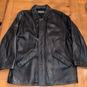 Mens “Structure” vintage leather jacket - size large